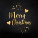 Sluitzegel zwart goudlook merry christmas hartjes