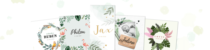 Botanische geboortekaartjes