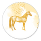 Gouden paard met waterverf