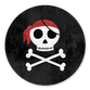 Piraten schedel zwart