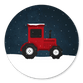 Traktor rot Schnee dunkel