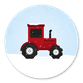 Tractor met sneeuw licht