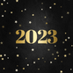 Krijtbord met gouden 2023