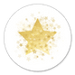Gouden ster op wit