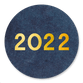 2022 goud op blauw