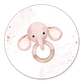 Bijtring olifantje roze waterverf