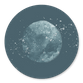 Maan met zilveren spetters
