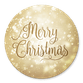 Merry Christmas met gouden achtergrond