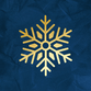 Gouden sneeuwvlok blauw