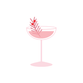 Kerst cocktail roze