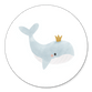 Blauw walvisje met kroon