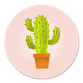 Cactus met roze waterverf