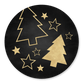Gouden kerstbomen en sterren