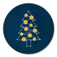 Kerst - Donkerblauw ICT boom met iconen