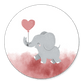 Elefant Herzballon rosa