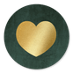 Trouwen - hart goud - velvet groen1