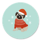 Mops in Weihnachtsoutfit