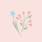 Gansje met bloemen roze