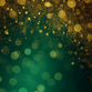 Groen met gouden bokeh