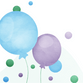 Ballonnen en confetti jongen