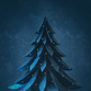 Kerstboom 3d blauw