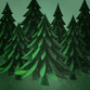 Kerstbomen bos 3d groen