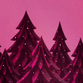 Kerstbomen bos 3d roze