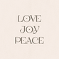 Love Joy Peace zand