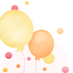 Ballonnen en confetti meisje