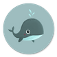Sluitzegel walvis blauw