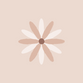 Grafisch bloem beige