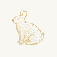 Bosdieren konijn goud