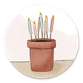 Tuinfeest bloempot met kaarsen