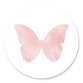 Silhouet Vlinder - Waterverf roze