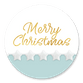Merry Christmas hellblau-weiß