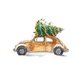 Kerst - verhuisd auto kerstboom