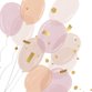 Trouwen - ballonnen kleurrijk confetti goud