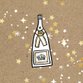 Nieuwjaar - champagnefles goud kraft