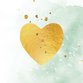 Trouwen - confetti hart goud watercolour