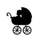 Sluitzegel kinderwagen silhouette