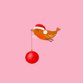 Sluitzegel vogeltje kerstbal