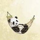 Geboren - panda hangmat groen