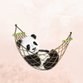 Geboren - panda hangmat roze