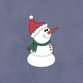 Sticker kerst sneeuwpop