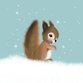 Kerst - eekhoorn sneeuw