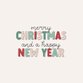 Kerst merry christmas speels beige