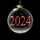 Kerst - kerstbal glas 2024