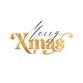 Kerst - merry christmas goud 1