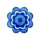 Sluitzegel bloem delfts blauw