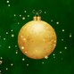 Sluitzegel kerstbal goud groen sterren